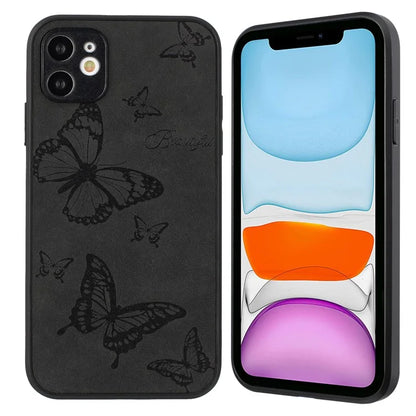 Floral Phone Case for iPhone 11 PU Leather+PC+TPU Bump Proof Back Protector Cover