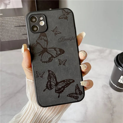 Floral Phone Case for iPhone 11 PU Leather+PC+TPU Bump Proof Back Protector Cover