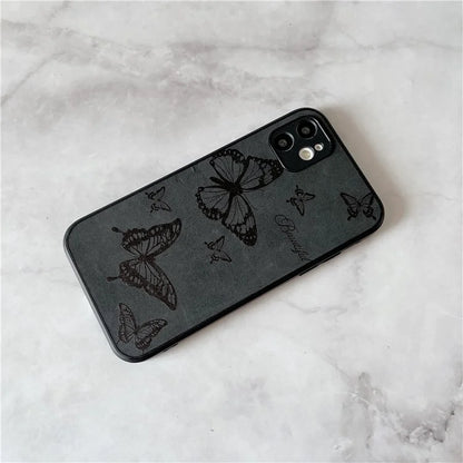 Floral Phone Case for iPhone 11 PU Leather+PC+TPU Bump Proof Back Protector Cover