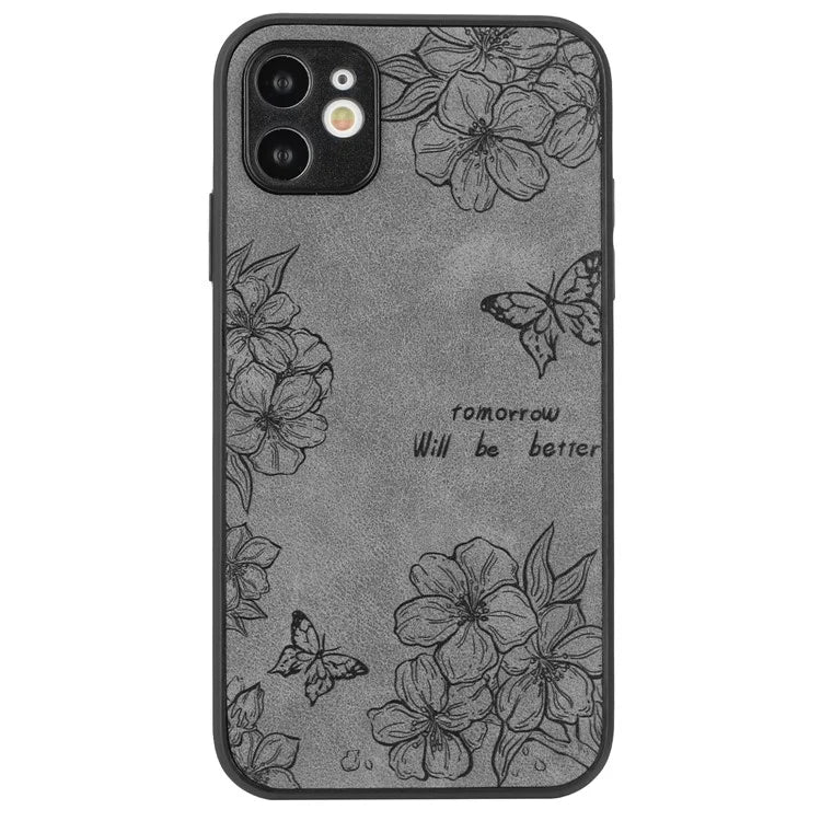 Floral Phone Case for iPhone 11 PU Leather+PC+TPU Bump Proof Back Protector Cover