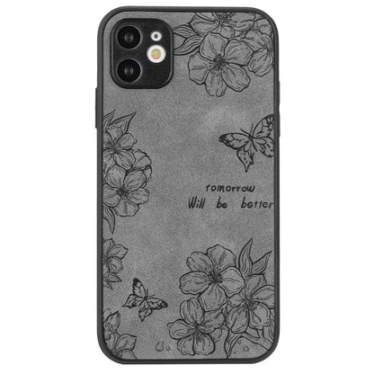 Floral Phone Case for iPhone 11 PU Leather+PC+TPU Bump Proof Back Protector Cover