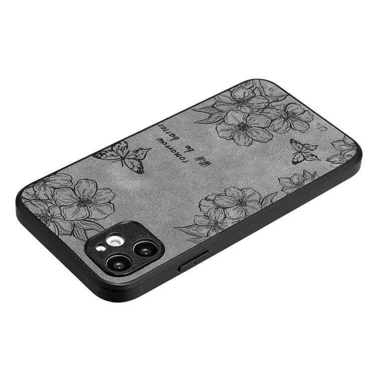 Floral Phone Case for iPhone 11 PU Leather+PC+TPU Bump Proof Back Protector Cover
