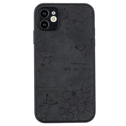 Floral Phone Case for iPhone 11 PU Leather+PC+TPU Bump Proof Back Protector Cover