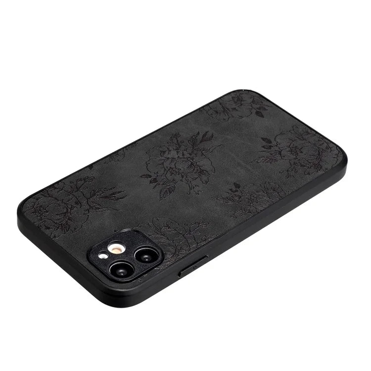 Floral Phone Case for iPhone 11 PU Leather+PC+TPU Bump Proof Back Protector Cover