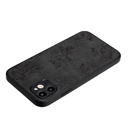 Floral Phone Case for iPhone 11 PU Leather+PC+TPU Bump Proof Back Protector Cover