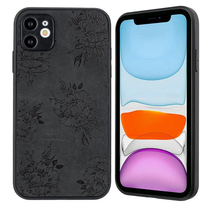 Floral Phone Case for iPhone 11 PU Leather+PC+TPU Bump Proof Back Protector Cover