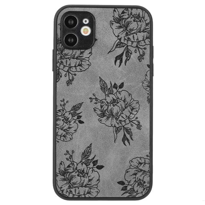 Floral Phone Case for iPhone 11 PU Leather+PC+TPU Bump Proof Back Protector Cover