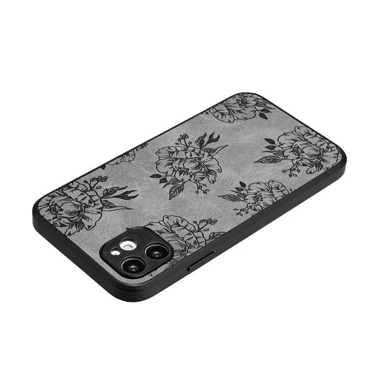 Floral Phone Case for iPhone 11 PU Leather+PC+TPU Bump Proof Back Protector Cover