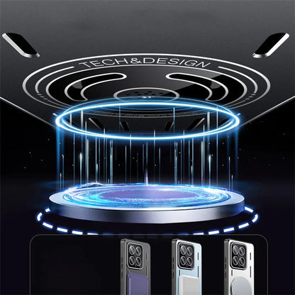 For Xiaomi 14 Magnetic Case TPU+Metal Heat Dissipation Phone Cover with PC Lens Film