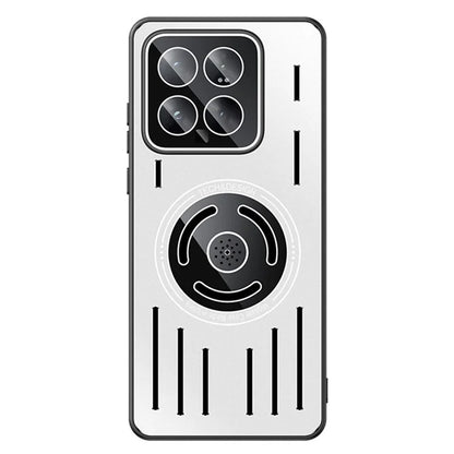 For Xiaomi 14 Magnetic Case TPU+Metal Heat Dissipation Phone Cover with PC Lens Film