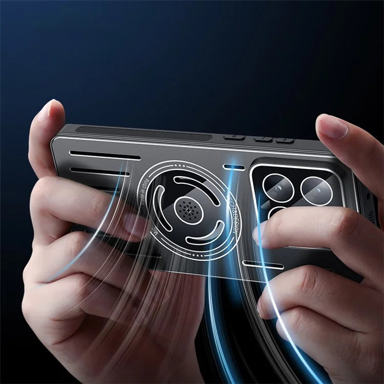 For Xiaomi 14 Magnetic Case TPU+Metal Heat Dissipation Phone Cover with PC Lens Film