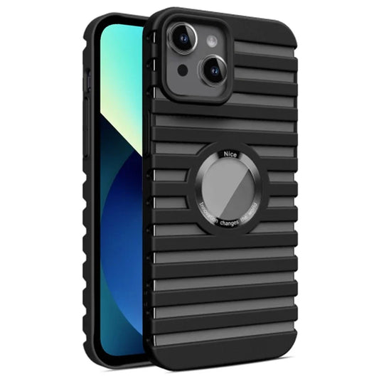 For iPhone 13 PC Phone Case Compatible with Magsafe Heat Dissipation Hollow Back Cover