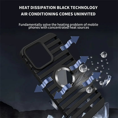 For iPhone 13 PC Phone Case Compatible with Magsafe Heat Dissipation Hollow Back Cover