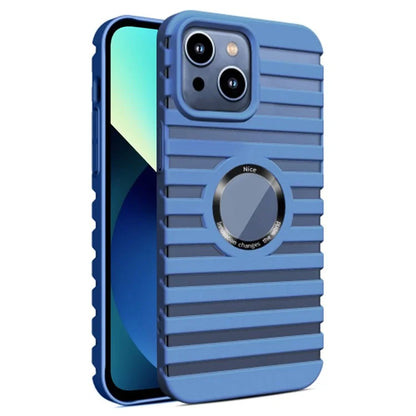 For iPhone 13 PC Phone Case Compatible with Magsafe Heat Dissipation Hollow Back Cover