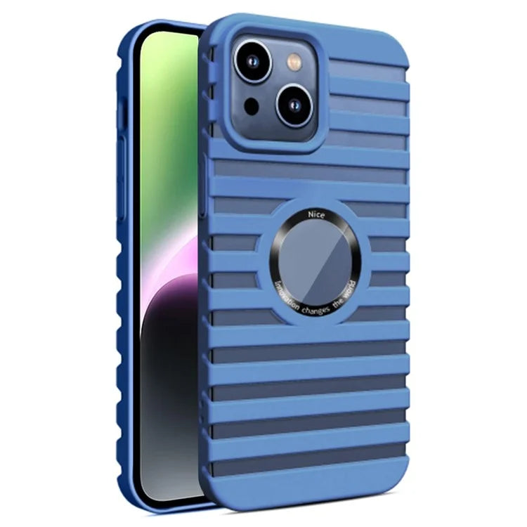 For iPhone 14 Case Compatible with Magsafe Heat Dissipation Hollow-Out PC Phone Cover