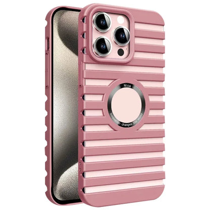 For iPhone 15 Pro Magnetic Case Hard PC Heat Dissipation Logo View Phone Cover