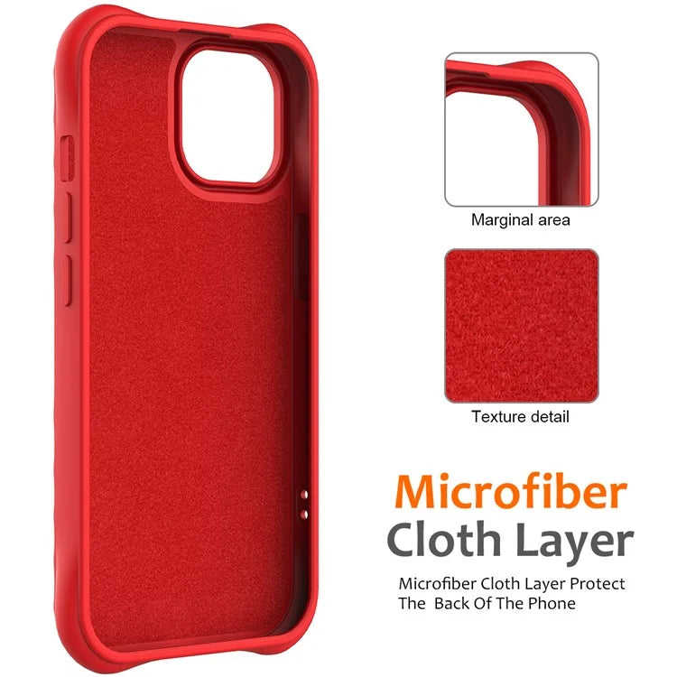 For iPhone 15 Magnetic Case Water Ripple Texture Liquid Silicone Protective Phone Shell with Handy Strap