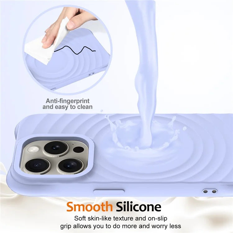 For iPhone 13 Pro Max Magnetic Case Textured Liquid Silicone Phone Case with Strap