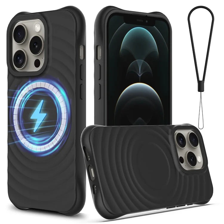 For iPhone 12 / 12 Pro Protective Case Soft Liquid Silicone Phone Cover Compatible with Magsafe