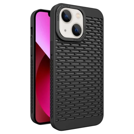 For iPhone 13 Case Hollow Hole Heat Dissipation Hard PC Phone Cover