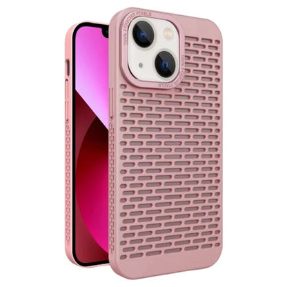 For iPhone 13 Case Hollow Hole Heat Dissipation Hard PC Phone Cover