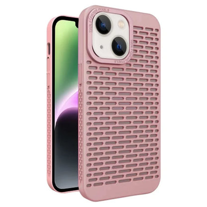 For iPhone 14 Case Fully Wrapped Hollow Hole Heat Dissipation Phone Cover