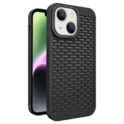For iPhone 14 Case Fully Wrapped Hollow Hole Heat Dissipation Phone Cover