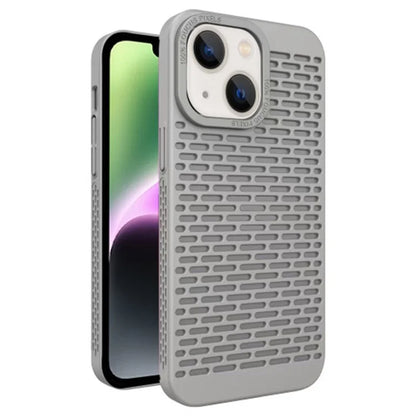 For iPhone 14 Case Fully Wrapped Hollow Hole Heat Dissipation Phone Cover