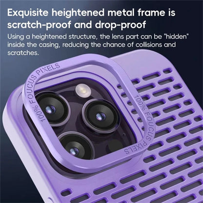 For iPhone 14 Pro PC Case Full Cover Heat Dissipation Hollow Phone Protector
