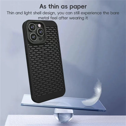 For iPhone 14 Pro PC Case Full Cover Heat Dissipation Hollow Phone Protector