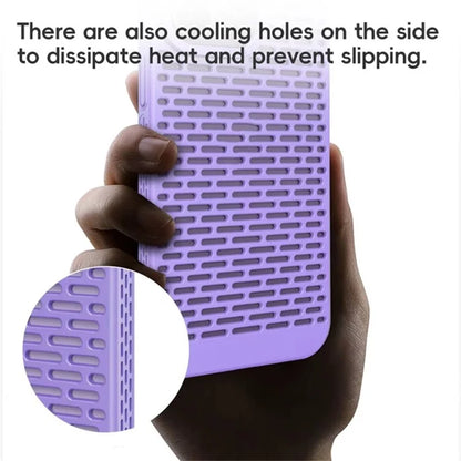For iPhone 14 Pro PC Case Full Cover Heat Dissipation Hollow Phone Protector