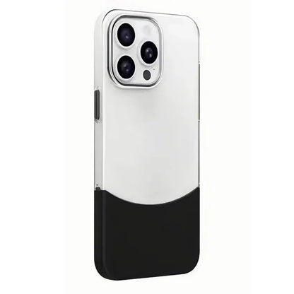 For iPhone 15 Pro Case Splicing Color Hard PC Shockproof Protective Cover