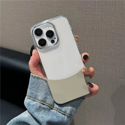 For iPhone 15 Pro Case Splicing Color Hard PC Shockproof Protective Cover