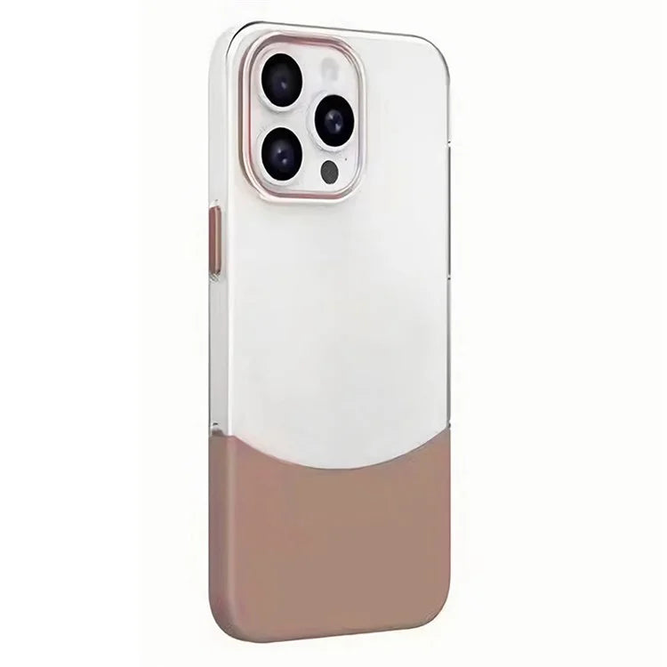 For iPhone 15 Pro Case Splicing Color Hard PC Shockproof Protective Cover