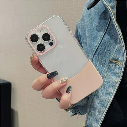 For iPhone 15 Pro Case Splicing Color Hard PC Shockproof Protective Cover