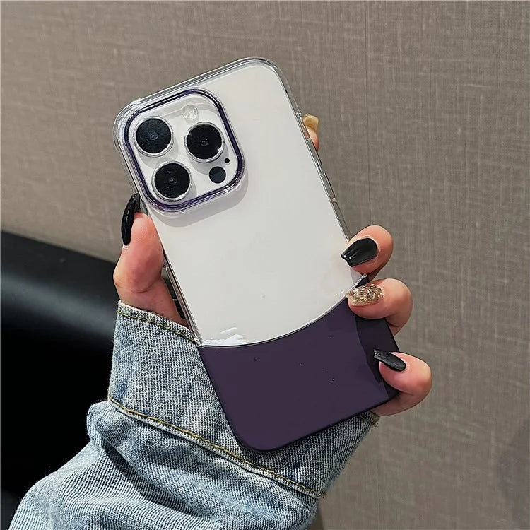 For iPhone 13 Pro Case Shockproof PC Two-Color Splicing Phone Cover