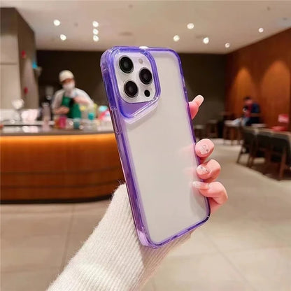 For iPhone 14 Pro Max TPU Case Colorful Frame Protective Phone Cover