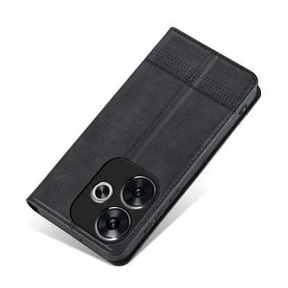 AZNS For Xiaomi Redmi Turbo 3 5G / Poco F6 5G Case PU Leather Magnetic Closure Shockproof Flip Phone Cover