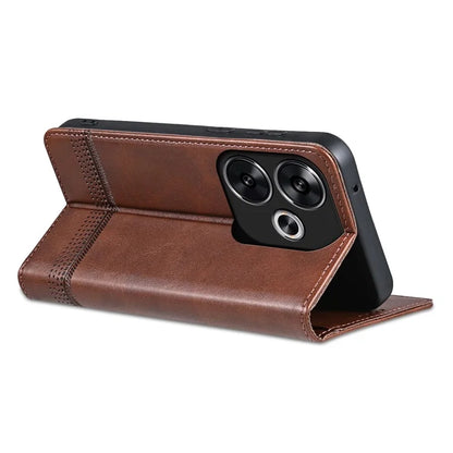 AZNS For Xiaomi Redmi Turbo 3 5G / Poco F6 5G Case PU Leather Magnetic Closure Shockproof Flip Phone Cover