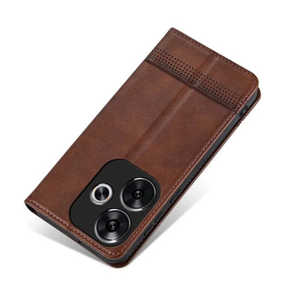 AZNS For Xiaomi Redmi Turbo 3 5G / Poco F6 5G Case PU Leather Magnetic Closure Shockproof Flip Phone Cover