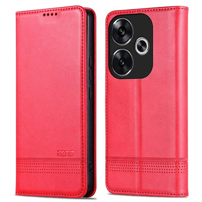 AZNS For Xiaomi Redmi Turbo 3 5G / Poco F6 5G Case PU Leather Magnetic Closure Shockproof Flip Phone Cover
