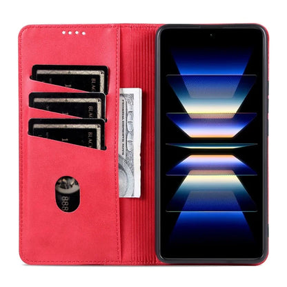 AZNS For Xiaomi Redmi Turbo 3 5G / Poco F6 5G Case PU Leather Magnetic Closure Shockproof Flip Phone Cover