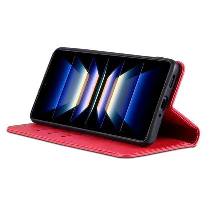 AZNS For Xiaomi Redmi Turbo 3 5G / Poco F6 5G Case PU Leather Magnetic Closure Shockproof Flip Phone Cover