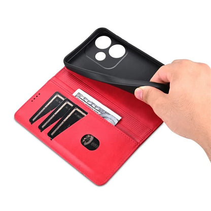 AZNS For Xiaomi Redmi Turbo 3 5G / Poco F6 5G Case PU Leather Magnetic Closure Shockproof Flip Phone Cover