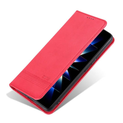 AZNS For Xiaomi Redmi Turbo 3 5G / Poco F6 5G Case PU Leather Magnetic Closure Shockproof Flip Phone Cover