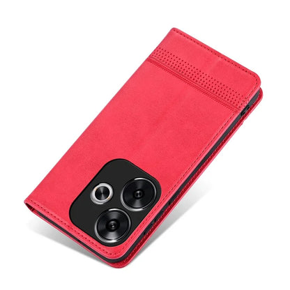 AZNS For Xiaomi Redmi Turbo 3 5G / Poco F6 5G Case PU Leather Magnetic Closure Shockproof Flip Phone Cover