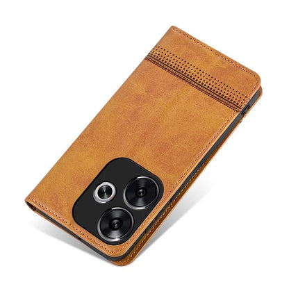 AZNS For Xiaomi Redmi Turbo 3 5G / Poco F6 5G Case PU Leather Magnetic Closure Shockproof Flip Phone Cover