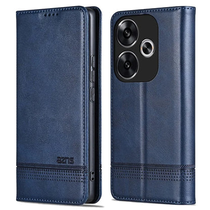 AZNS For Xiaomi Redmi Turbo 3 5G / Poco F6 5G Case PU Leather Magnetic Closure Shockproof Flip Phone Cover