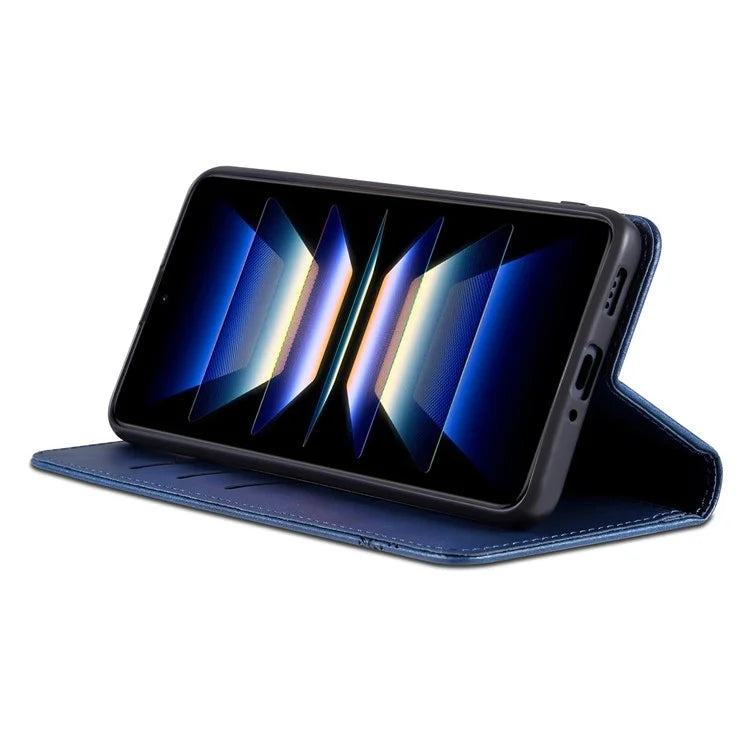 AZNS For Xiaomi Redmi Turbo 3 5G / Poco F6 5G Case PU Leather Magnetic Closure Shockproof Flip Phone Cover