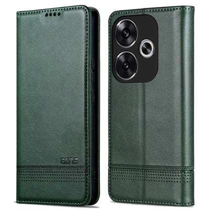 AZNS For Xiaomi Redmi Turbo 3 5G / Poco F6 5G Case PU Leather Magnetic Closure Shockproof Flip Phone Cover